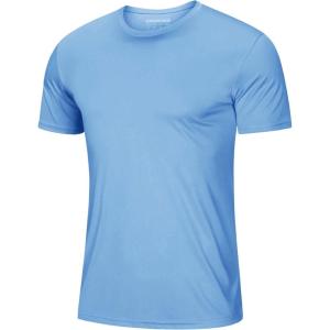 imageMAGCOMSEN Mens Short Sleeve UPF 50 TShirt Quick Dry Rash Guard Athletic Running Swim Top Tee Performance Water Shirts05sky Blue