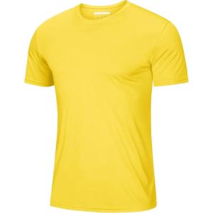 imageMAGCOMSEN Mens Short Sleeve UPF 50 TShirt Quick Dry Rash Guard Athletic Running Swim Top Tee Performance Water Shirts07yellow