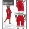 imageMAGCOMSEN Mens Capri Shorts Quick Dry Below Knee 34 Capri Pants with Zipper Pockets for Workout Running Training SummerTomato Red