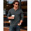 imageMAGCOMSEN Mens Henley Shirts Long Sleeve Button Shirts Moisture Wicking Tees Casual Basic Solid Pullover ShirtDarkgrey