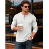 imageMAGCOMSEN Mens Henley Shirts Long Sleeve Button Shirts Moisture Wicking Tees Casual Basic Solid Pullover ShirtWhite