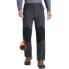 imageMAGCOMSEN Mens Snow Ski Waterproof Pants Winter Fleece Lined Insulated Work Outdoor Hiking Snowboard Pants 4 PocketsDark Gray