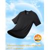 imageMAGCOMSEN Mens UPF 50 Sun Protection Shirts V Neck Short Sleeve TShirt Quick Dry Swim UV Shirt Summer Workout Rash GuardBlack