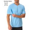 imageMAGCOMSEN Mens UPF 50 Sun Protection Shirts V Neck Short Sleeve TShirt Quick Dry Swim UV Shirt Summer Workout Rash GuardSky Blue