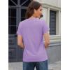 imageMAGCOMSEN Womens Cotton TShirts ShortSleeve Shirts CrewNeck Tops ClassicFit Breathable Casual Summer TeesAlight Purple
