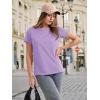 imageMAGCOMSEN Womens Cotton TShirts ShortSleeve Shirts CrewNeck Tops ClassicFit Breathable Casual Summer TeesAlight Purple