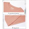 imageMAGCOMSEN Womens Cotton TShirts ShortSleeve Shirts CrewNeck Tops ClassicFit Breathable Casual Summer TeesApricot