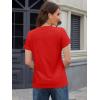 imageMAGCOMSEN Womens Cotton TShirts ShortSleeve Shirts CrewNeck Tops ClassicFit Breathable Casual Summer TeesAtomato Red