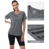 imageMAGCOMSEN Womens Cotton TShirts ShortSleeve Shirts CrewNeck Tops ClassicFit Breathable Casual Summer TeesDark Grey