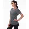 imageMAGCOMSEN Womens Cotton TShirts ShortSleeve Shirts CrewNeck Tops ClassicFit Breathable Casual Summer TeesDark Grey