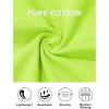 imageMAGCOMSEN Womens Cotton TShirts ShortSleeve Shirts CrewNeck Tops ClassicFit Breathable Casual Summer TeesFluorescent Green
