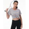 imageMAGCOMSEN Womens Cotton TShirts ShortSleeve Shirts CrewNeck Tops ClassicFit Breathable Casual Summer TeesLight Grey