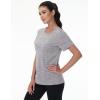 imageMAGCOMSEN Womens Cotton TShirts ShortSleeve Shirts CrewNeck Tops ClassicFit Breathable Casual Summer TeesLight Grey