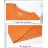 imageMAGCOMSEN Womens Cotton TShirts ShortSleeve Shirts CrewNeck Tops ClassicFit Breathable Casual Summer TeesOrange