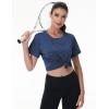 imageMAGCOMSEN Womens Cotton TShirts ShortSleeve Shirts CrewNeck Tops ClassicFit Breathable Casual Summer TeesSapphire Blue