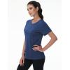 imageMAGCOMSEN Womens Cotton TShirts ShortSleeve Shirts CrewNeck Tops ClassicFit Breathable Casual Summer TeesSapphire Blue