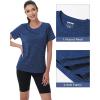 imageMAGCOMSEN Womens Cotton TShirts ShortSleeve Shirts CrewNeck Tops ClassicFit Breathable Casual Summer TeesSapphire Blue