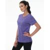imageMAGCOMSEN Womens Cotton TShirts ShortSleeve Shirts CrewNeck Tops ClassicFit Breathable Casual Summer TeesViolet