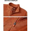 imageMAGCOMSEN Womens Long Sleeve Shirts 14 Zip Pullover UPF 50 Quick Dry Workout Tops Running Athletic Hiking ShirtsDark Orange