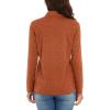 imageMAGCOMSEN Womens Long Sleeve Shirts 14 Zip Pullover UPF 50 Quick Dry Workout Tops Running Athletic Hiking ShirtsDark Orange