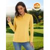 imageMAGCOMSEN Womens Long Sleeve Shirts 14 Zip Pullover UPF 50 Quick Dry Workout Tops Running Athletic Hiking ShirtsGinger