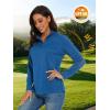 imageMAGCOMSEN Womens Long Sleeve Shirts 14 Zip Pullover UPF 50 Quick Dry Workout Tops Running Athletic Hiking ShirtsMedium Blue