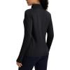 imageMAGCOMSEN Womens Quarter Zip Fleece Pullover Thermal Shirts with Zip Pocket Workout Running Tops Thumb HolesBlack