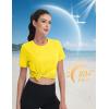imageMAGCOMSEN Womens Short Sleeve TShirts UPF 50 Sun Protection Quick Dry Athletic Running Workout Rash Guard TopsBright Yellow