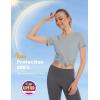 imageMAGCOMSEN Womens Short Sleeve TShirts UPF 50 Sun Protection Quick Dry Athletic Running Workout Rash Guard TopsL Grey