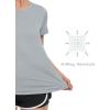 imageMAGCOMSEN Womens Short Sleeve TShirts UPF 50 Sun Protection Quick Dry Athletic Running Workout Rash Guard TopsL Grey