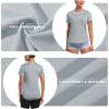 imageMAGCOMSEN Womens Short Sleeve TShirts UPF 50 Sun Protection Quick Dry Athletic Running Workout Rash Guard TopsL Grey
