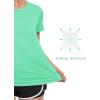 imageMAGCOMSEN Womens Short Sleeve TShirts UPF 50 Sun Protection Quick Dry Athletic Running Workout Rash Guard TopsM Green
