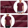 imageMAGCOMSEN Womens Short Sleeve TShirts UPF 50 Sun Protection Quick Dry Athletic Running Workout Rash Guard TopsW Red