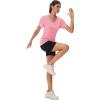 imageMAGCOMSEN Workout Tops for Women UPF 50 Quick Dry Short Sleeve Sun Protection VNeck Shirts Lightweight Hiking T ShirtsPink