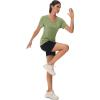 imageMAGCOMSEN Workout Tops for Women UPF 50 Quick Dry Short Sleeve Sun Protection VNeck Shirts Lightweight Hiking T ShirtsWheat Green