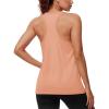 imageMAGCOMSEN Tank Top for Women Workout Racerback Sleeveless Loose Fit Tops Athletic Yoga Running Gym Muscle Pilates TankApricot