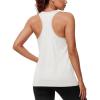 imageMAGCOMSEN Tank Top for Women Workout Racerback Sleeveless Loose Fit Tops Athletic Yoga Running Gym Muscle Pilates TankWhite