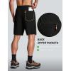 image:imageMAGCOMSEN Mens Hiking Shorts 9 Quick Dry Lightweight Running Shorts with Zipper Pockets for Workout Athletic Sport1black