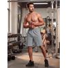 image:imageMAGCOMSEN Mens Hiking Shorts 9 Quick Dry Lightweight Running Shorts with Zipper Pockets for Workout Athletic Sport3light Grey