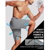 image:imageMAGCOMSEN Mens Hiking Shorts 9 Quick Dry Lightweight Running Shorts with Zipper Pockets for Workout Athletic Sport3light Grey