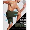 image:imageMAGCOMSEN Mens Hiking Shorts 9 Quick Dry Lightweight Running Shorts with Zipper Pockets for Workout Athletic SportArmy Green