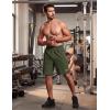 image:imageMAGCOMSEN Mens Hiking Shorts 9 Quick Dry Lightweight Running Shorts with Zipper Pockets for Workout Athletic SportArmy Green
