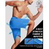image:imageMAGCOMSEN Mens Hiking Shorts 9 Quick Dry Lightweight Running Shorts with Zipper Pockets for Workout Athletic SportAzure