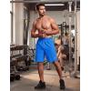 image:imageMAGCOMSEN Mens Hiking Shorts 9 Quick Dry Lightweight Running Shorts with Zipper Pockets for Workout Athletic SportAzure