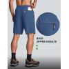 image:imageMAGCOMSEN Mens Hiking Shorts 9 Quick Dry Lightweight Running Shorts with Zipper Pockets for Workout Athletic SportBlue Grey