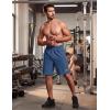 image:imageMAGCOMSEN Mens Hiking Shorts 9 Quick Dry Lightweight Running Shorts with Zipper Pockets for Workout Athletic SportBlue Grey