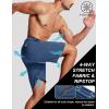 image:imageMAGCOMSEN Mens Hiking Shorts 9 Quick Dry Lightweight Running Shorts with Zipper Pockets for Workout Athletic SportBlue Grey