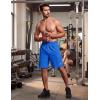 image:imageMAGCOMSEN Mens Hiking Shorts 9 Quick Dry Lightweight Running Shorts with Zipper Pockets for Workout Athletic SportBright Blue