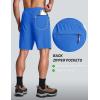 image:imageMAGCOMSEN Mens Hiking Shorts 9 Quick Dry Lightweight Running Shorts with Zipper Pockets for Workout Athletic SportBright Blue