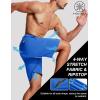 image:imageMAGCOMSEN Mens Hiking Shorts 9 Quick Dry Lightweight Running Shorts with Zipper Pockets for Workout Athletic SportBright Blue